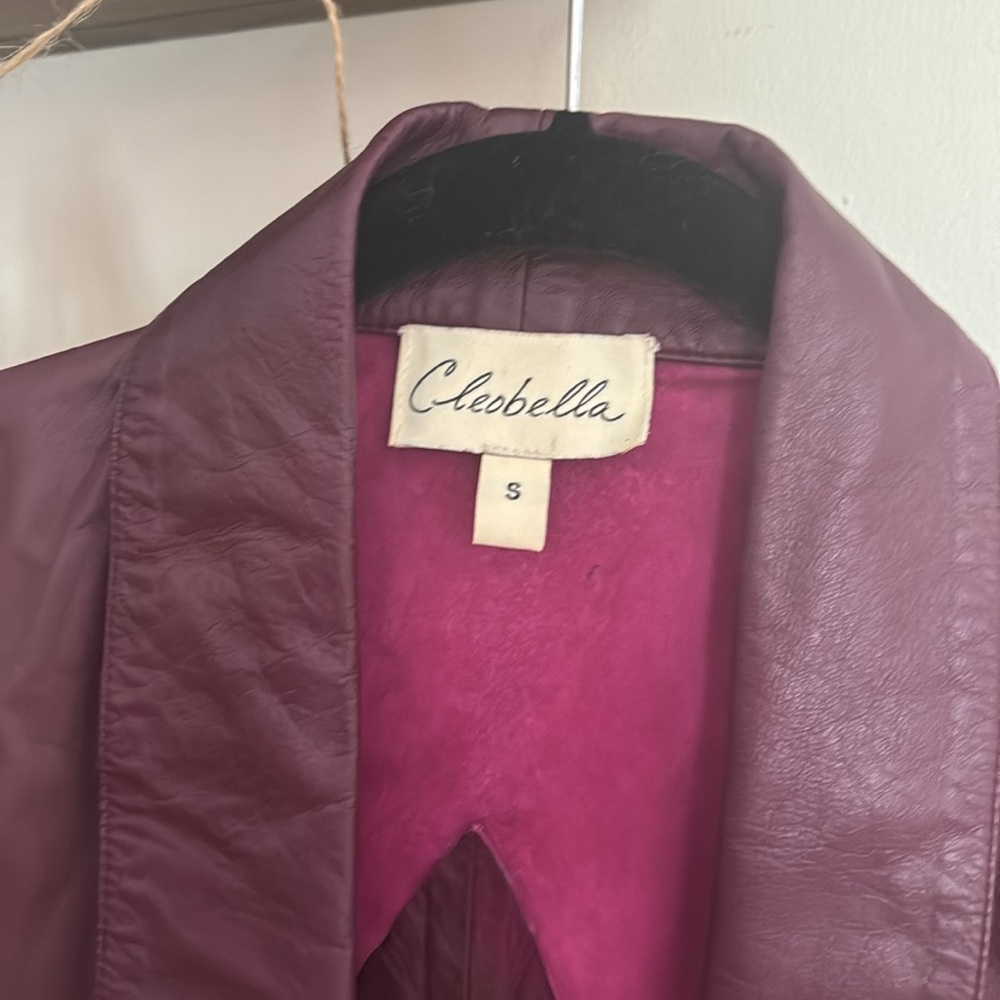 Cleobella Leather Blazer/ Jacket- Small - image 2